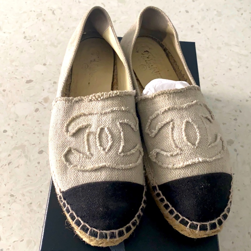 Chanel espadrilles beige/black